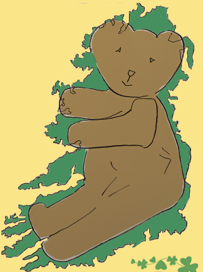Ireland map bear shape